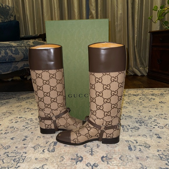 Gucci GG Canvas Horsebit Boot - Picture 6 of 7